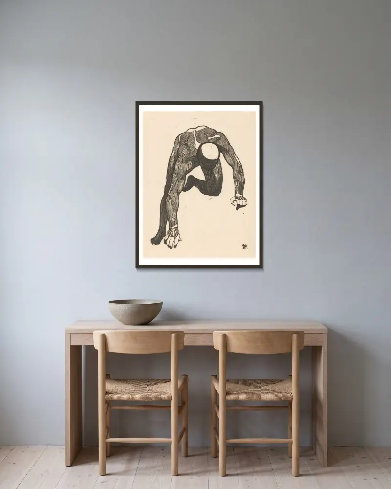Study of the neck, arm, and leg muscles. – nr 2 av Reijer Stolk inramad på en vägg