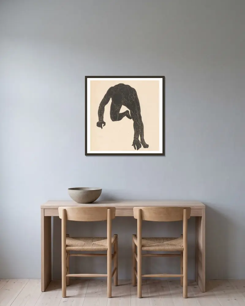 Study of the neck, arm, and leg muscles – nr 1 av Reijer Stolk inramad på en vägg