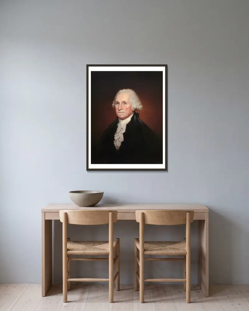 George Washington – Nr. 1 von Rembrandt Peale gerahmt an einer Wand