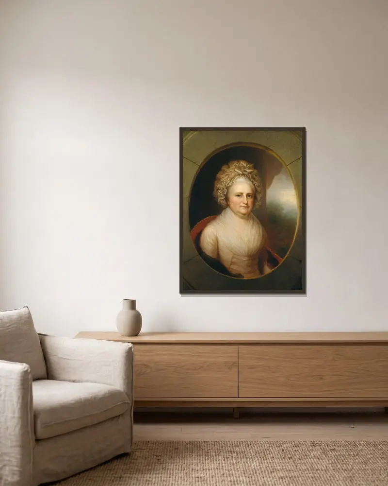 Martha Washington, Rembrandt Peale w ramie na ścianie