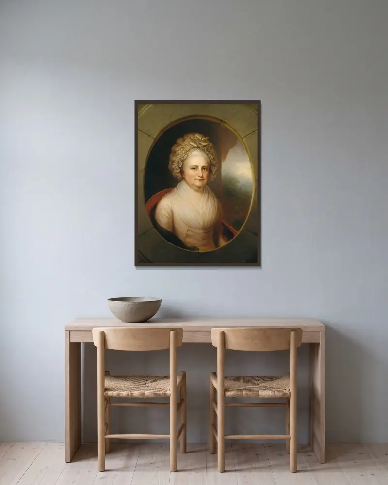 Martha Washington, Rembrandt Peale w ramie na ścianie