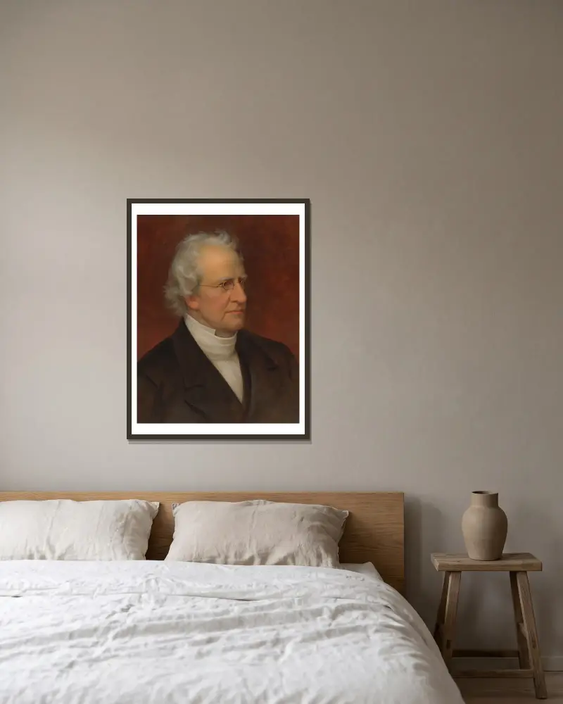 Portrait Of Charles Hodge av Rembrandt Peale inramad på en vägg