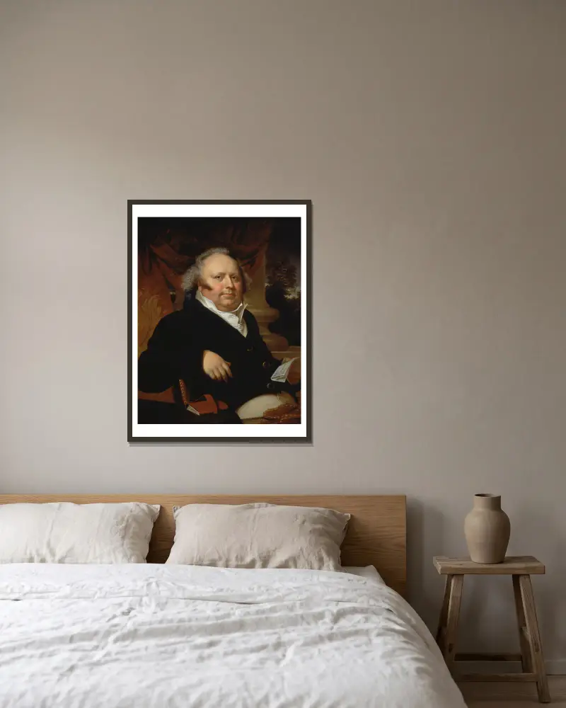 Portrait of Jacob Gerard Koch av Rembrandt Peale inramad på en vägg