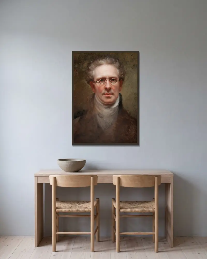 Autoportrét, Rembrandt Peale v rámu na stěně