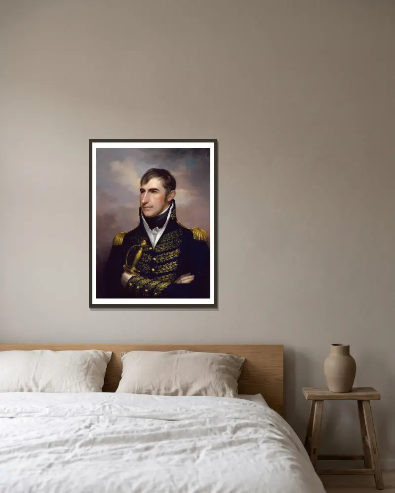 William Henry Harrison von Rembrandt Peale gerahmt an einer Wand