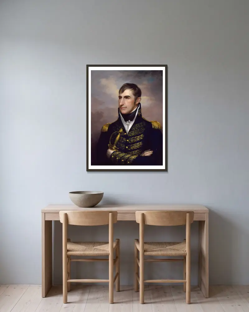 William Henry Harrison von Rembrandt Peale gerahmt an einer Wand