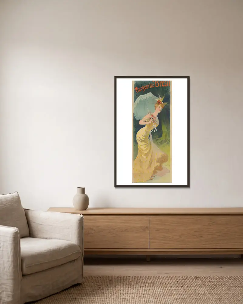 Marguerite Brésil von René Péan gerahmt an einer Wand