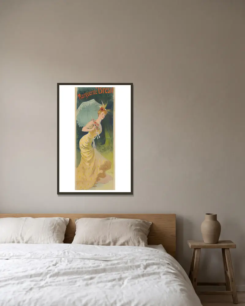 Marguerite Brésil von René Péan gerahmt an einer Wand