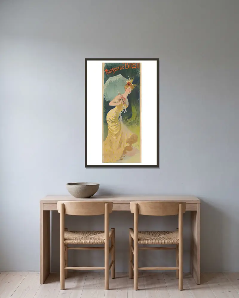 Marguerite Brésil von René Péan gerahmt an einer Wand
