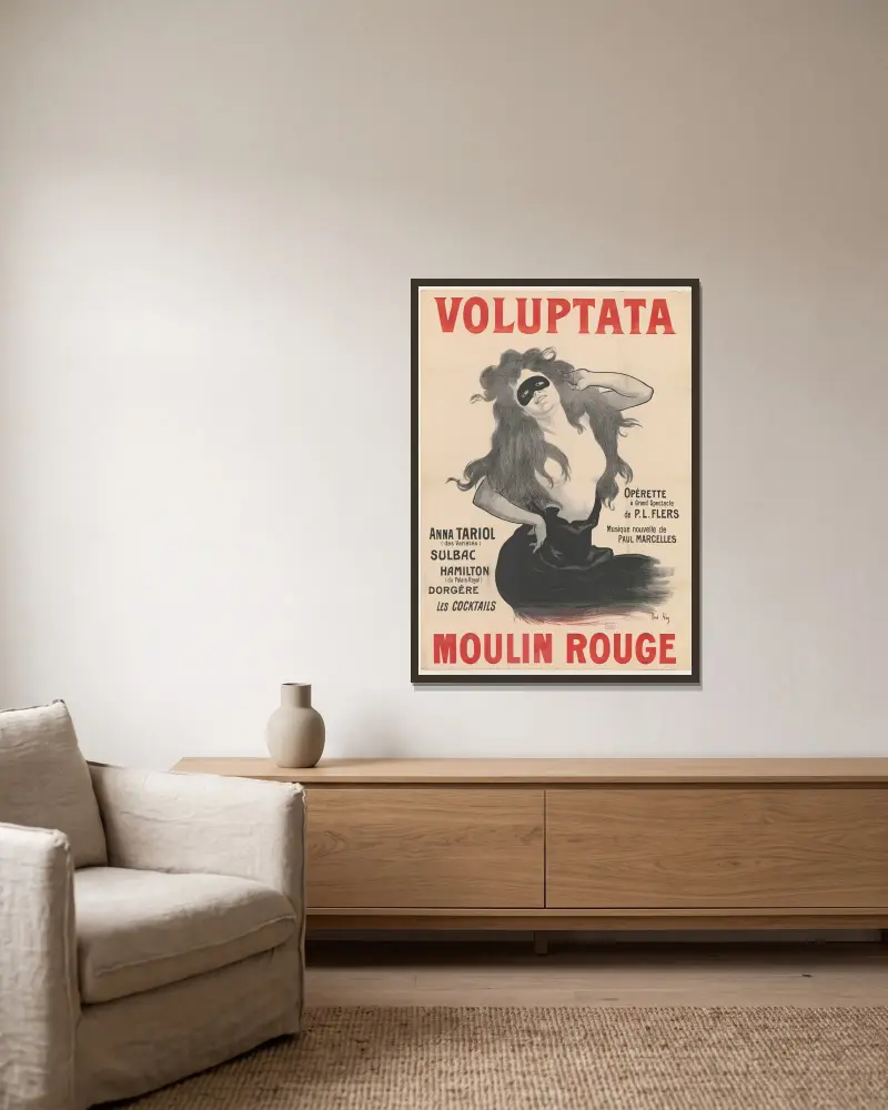 Voluptata, René Péan v rámu na stěně