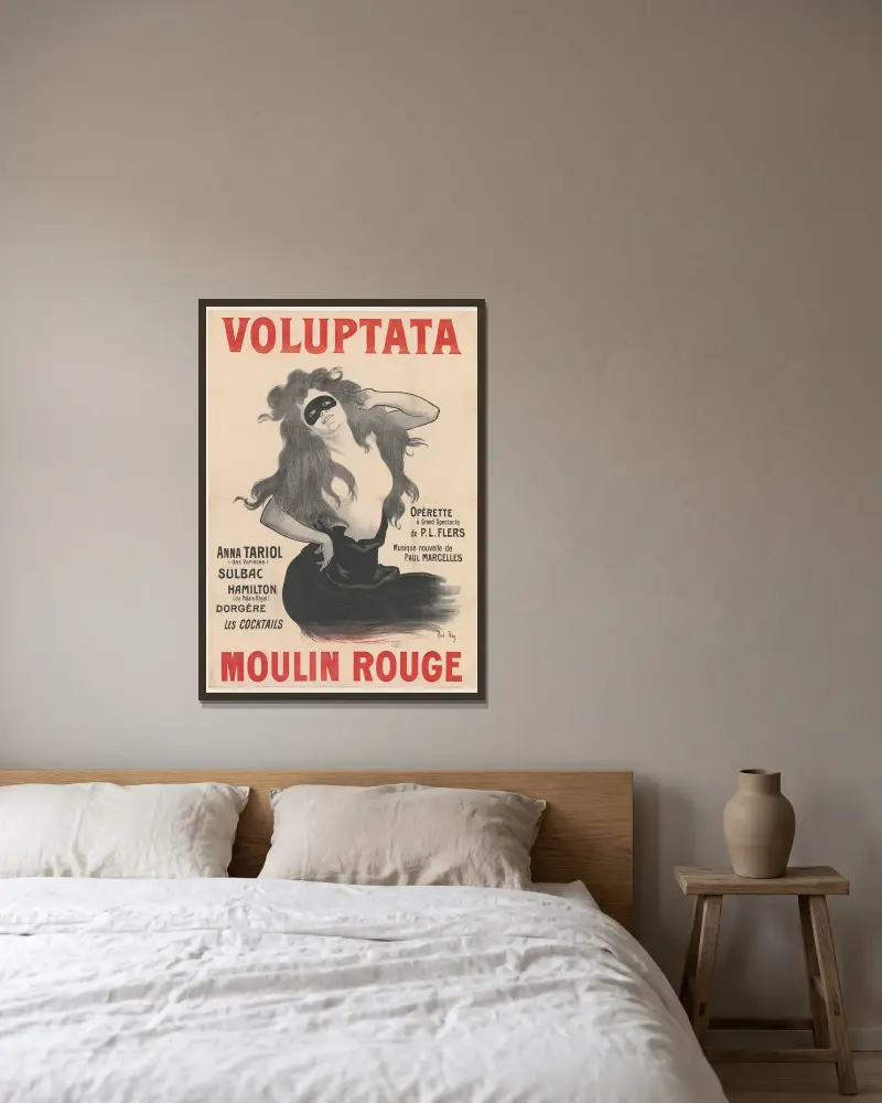 Voluptata, René Péan v rámu na stěně