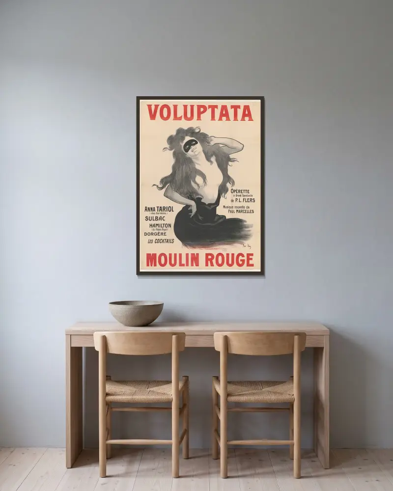 Voluptata, René Péan v rámu na stěně