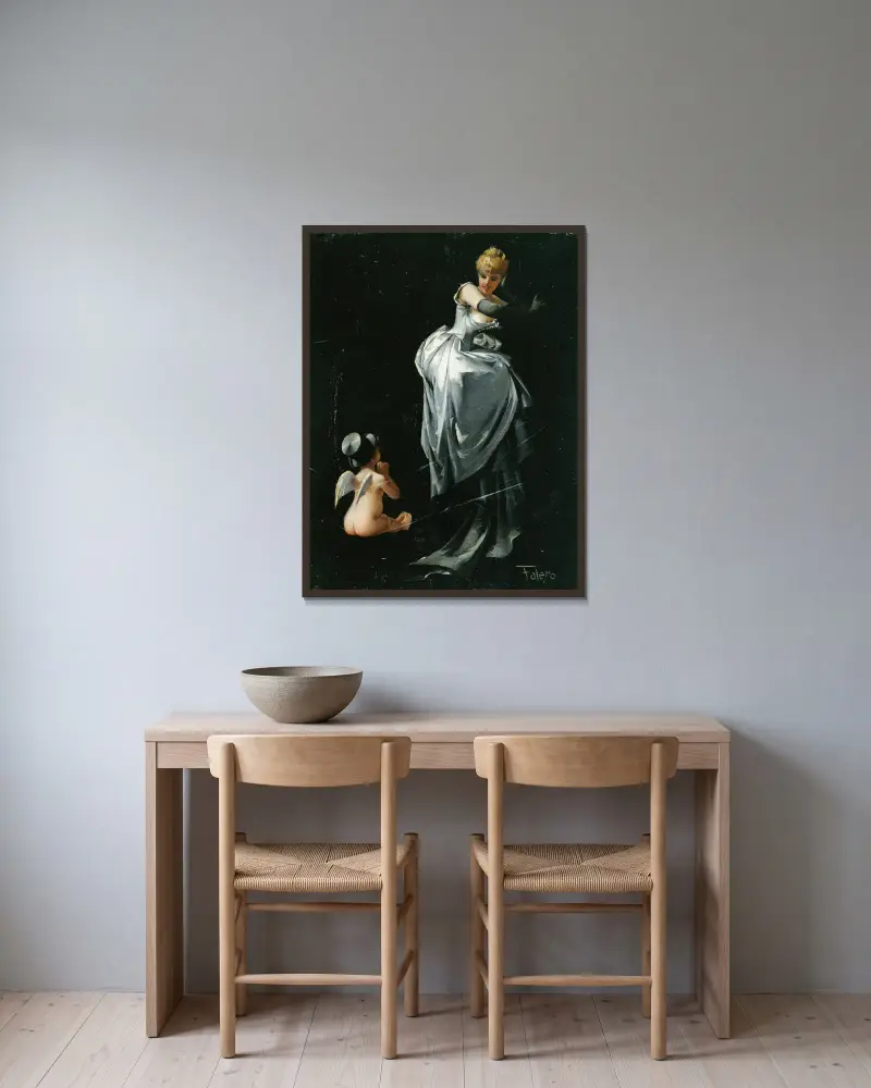 Uwięziona w sieci, Luis Ricardo Falero w ramie na ścianie