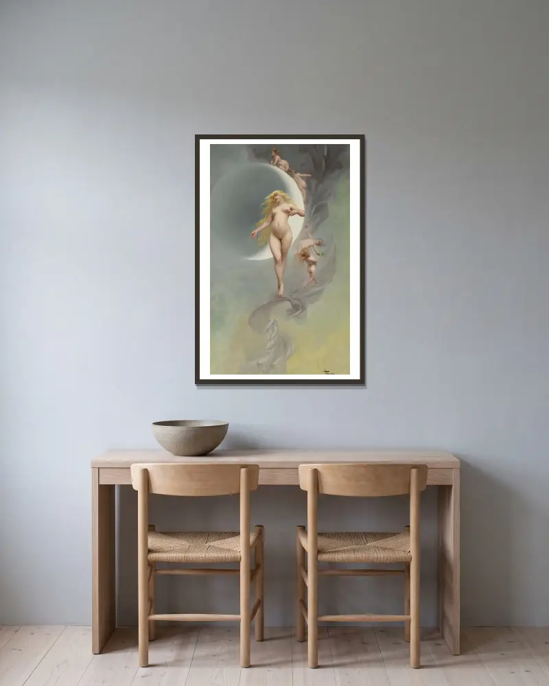 The Planet Venus av Luis Ricardo Falero inramad på en vägg