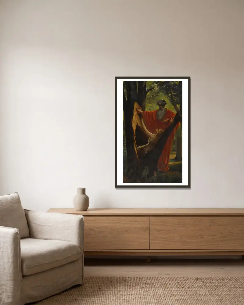 Bouře, Luis Ricardo Falero v rámu na stěně