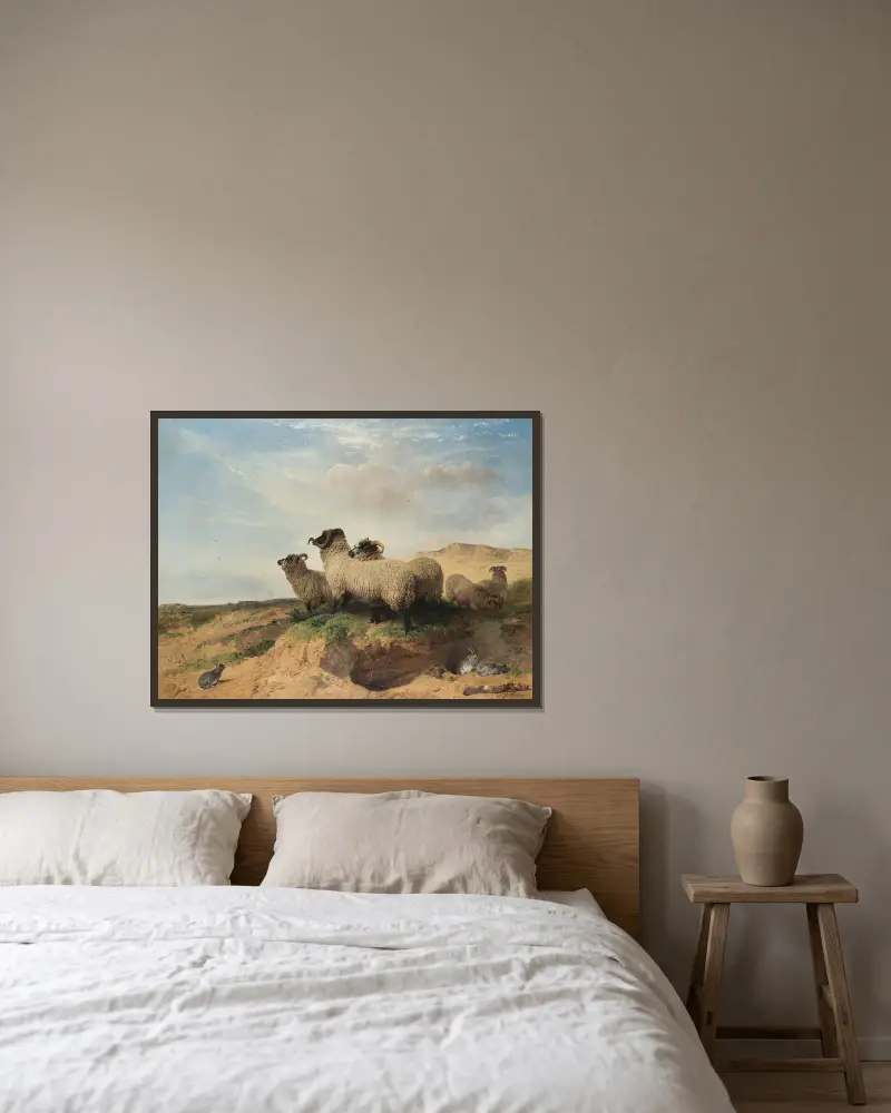 Lytham Sandhills von Richard Ansdell gerahmt an einer Wand