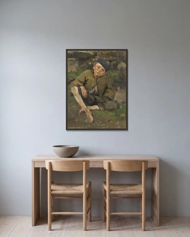 Malý mrzáček, Richard Bergh v rámu na stěně