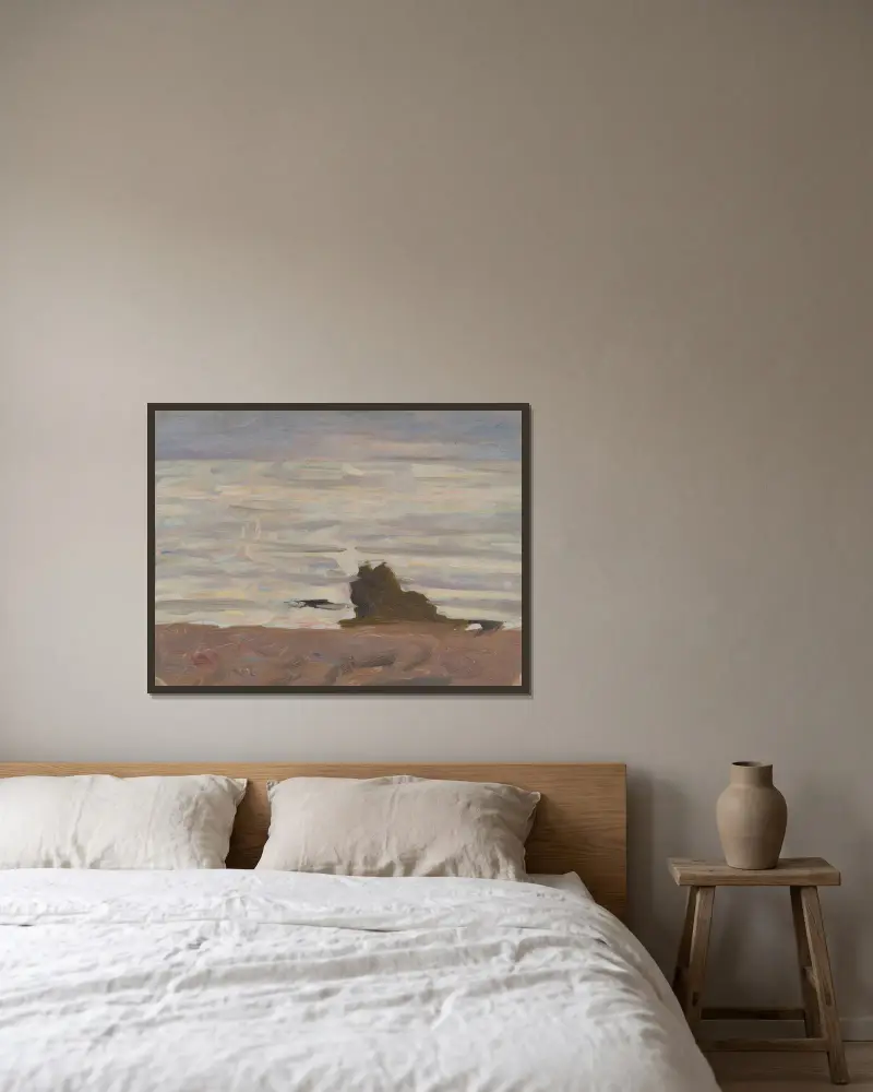 Graues Meer, Arild von Richard Bergh gerahmt an einer Wand