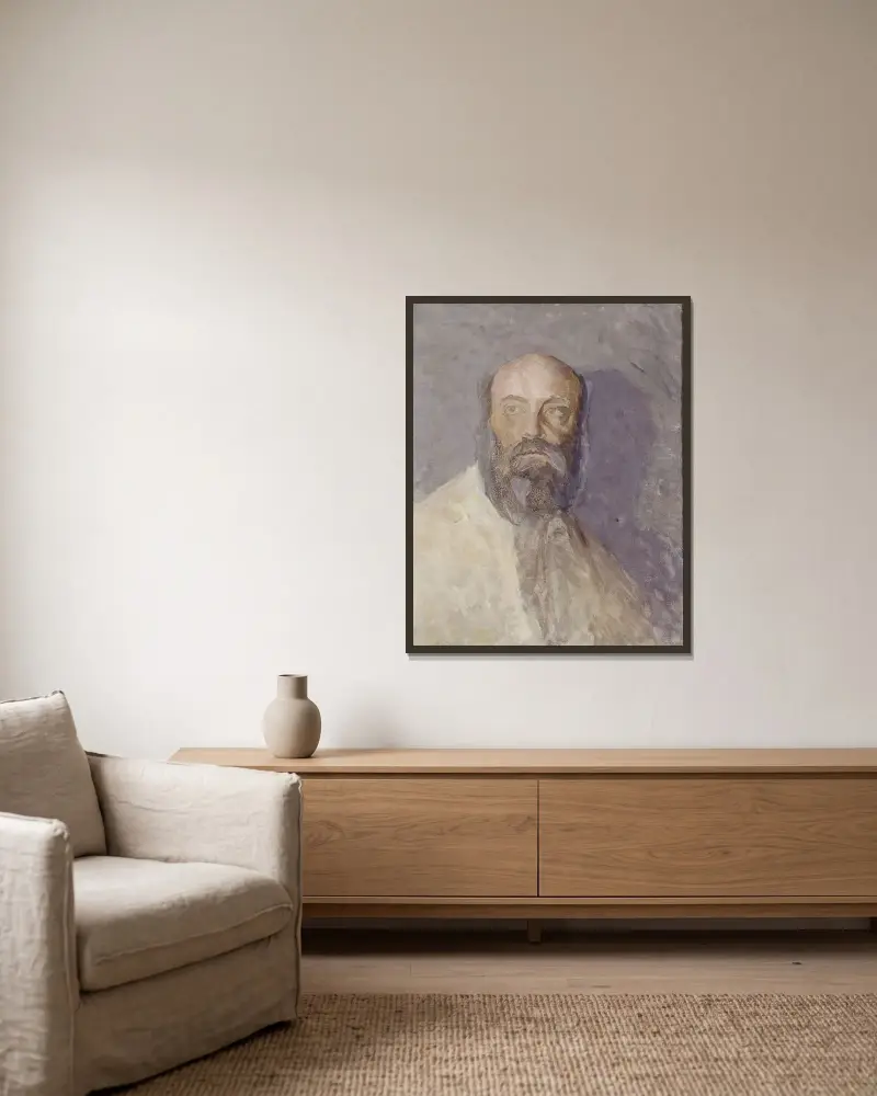 Gustav Fröding von Richard Bergh gerahmt an einer Wand