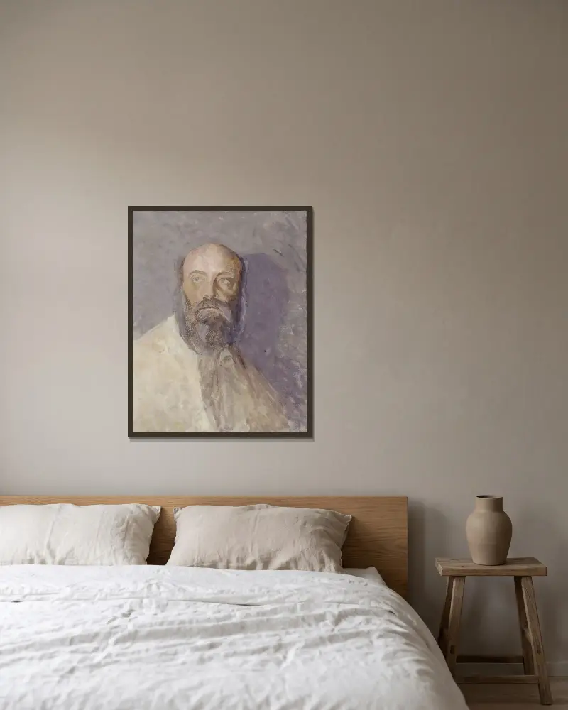Gustav Fröding von Richard Bergh gerahmt an einer Wand