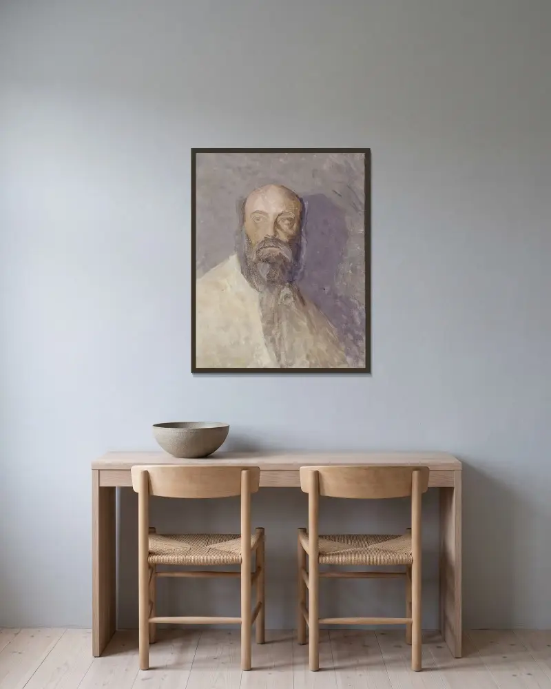 Gustav Fröding von Richard Bergh gerahmt an einer Wand