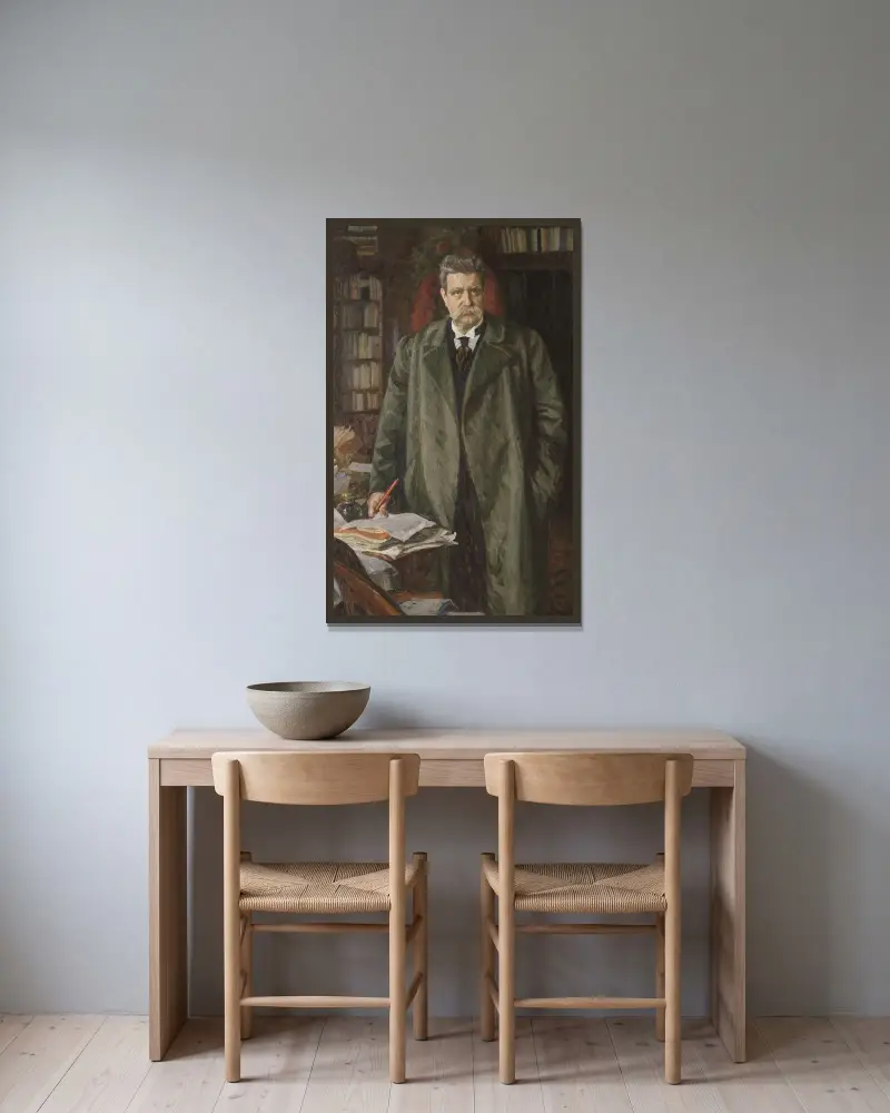Hjalmar Branting von Richard Bergh gerahmt an einer Wand