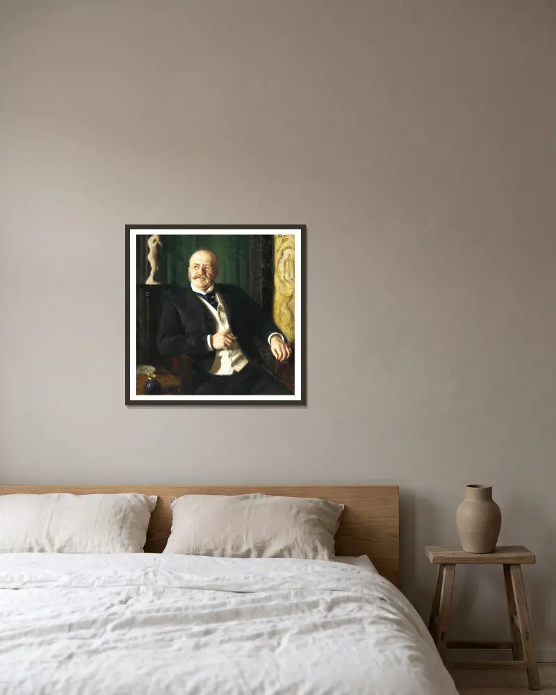 Julius Caspar, Kaufmann von Richard Bergh gerahmt an einer Wand