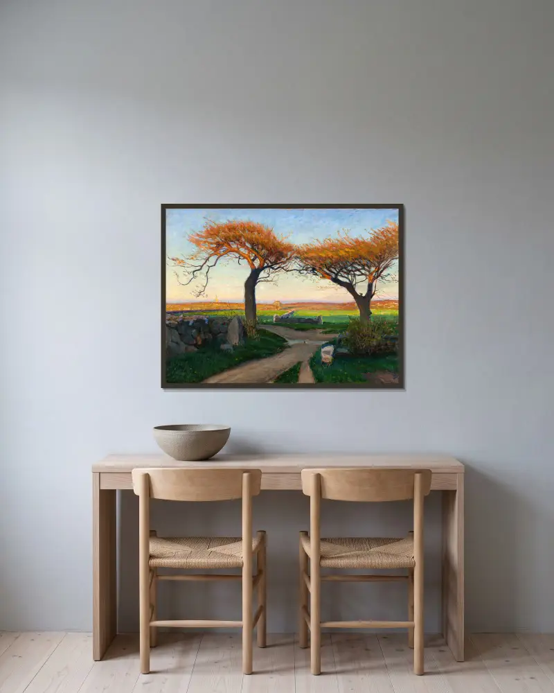 Pejzaż z Halland, Richard Bergh w ramie na ścianie