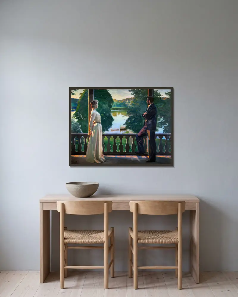 Severský letní večer, Richard Bergh v rámu na stěně