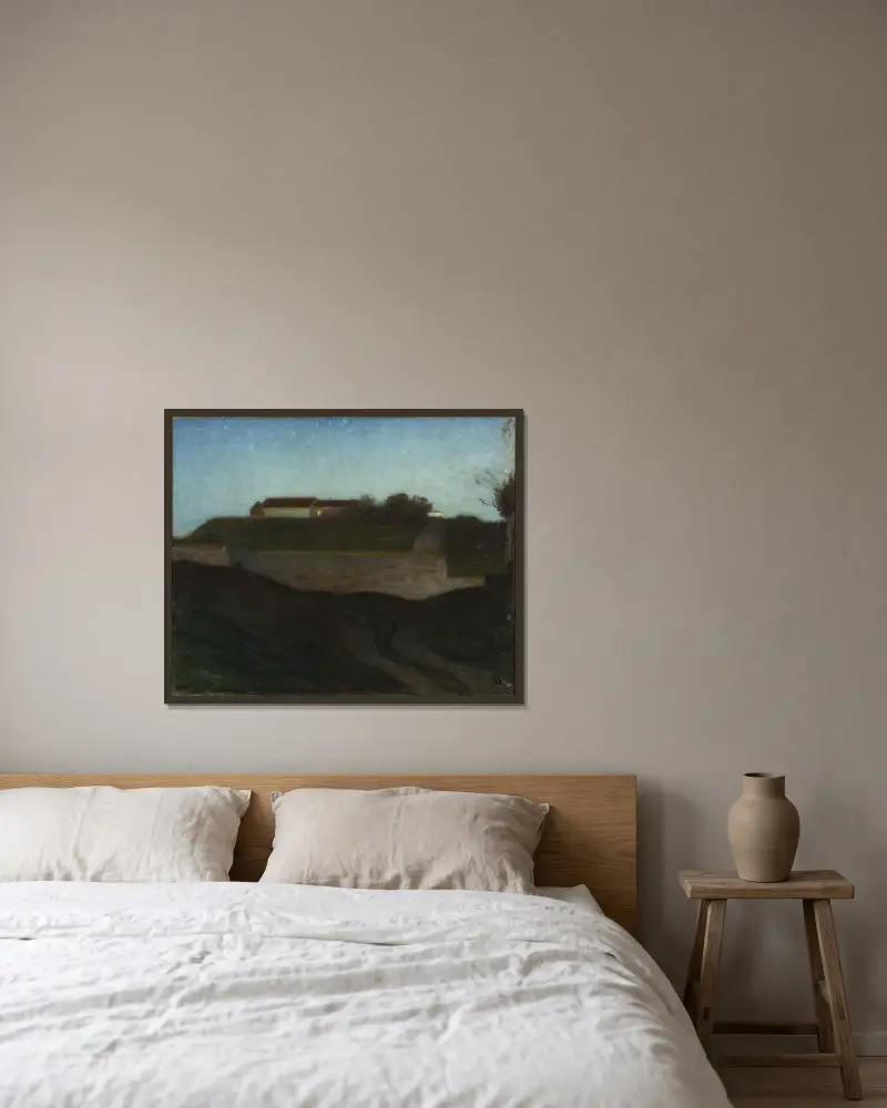 Die Festung Varberg von Richard Bergh gerahmt an einer Wand