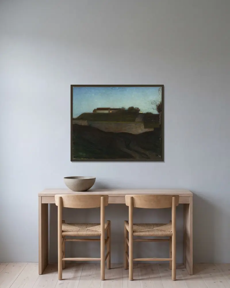 Die Festung Varberg von Richard Bergh gerahmt an einer Wand