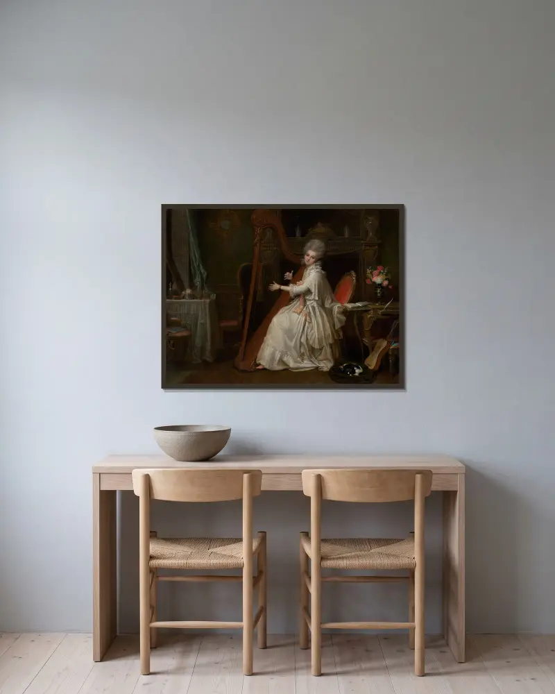 Marianne Dorothy Harland, Later Mrs. William Dalrymple av Richard Cosway inramad på en vägg