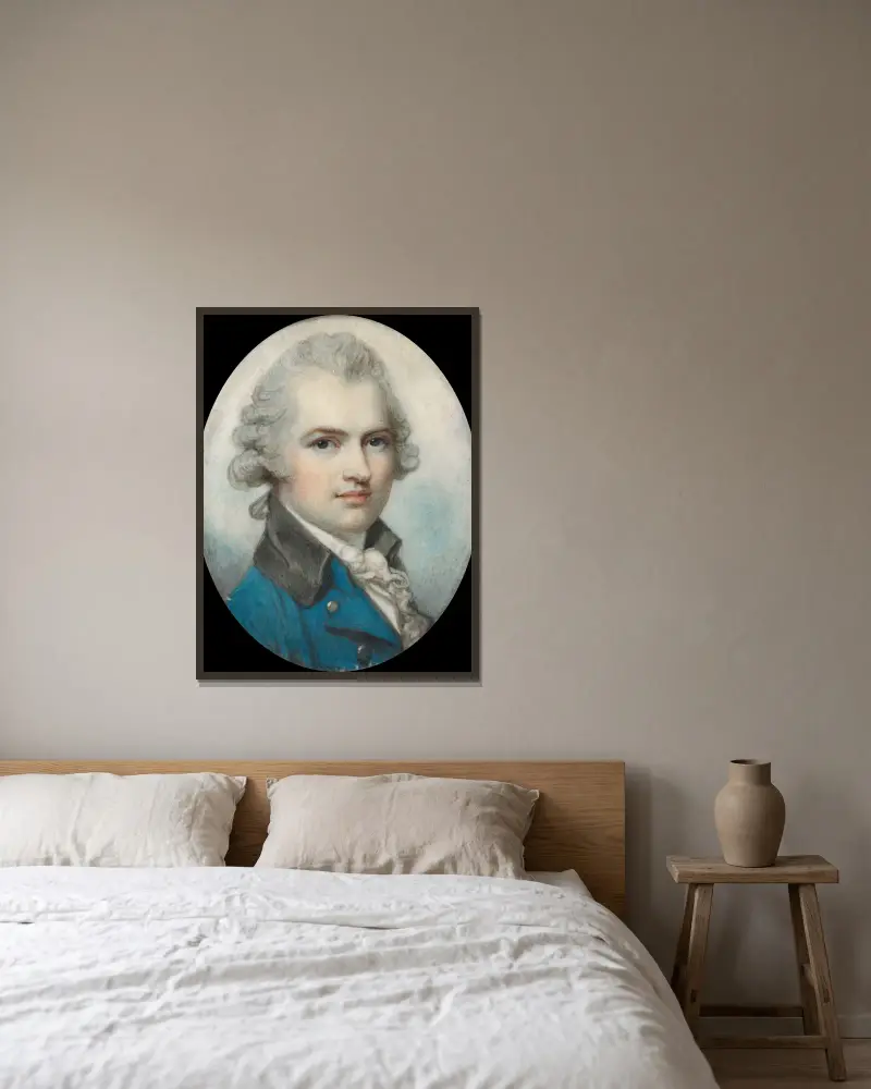 Portrait of a Man av Richard Cosway inramad på en vägg