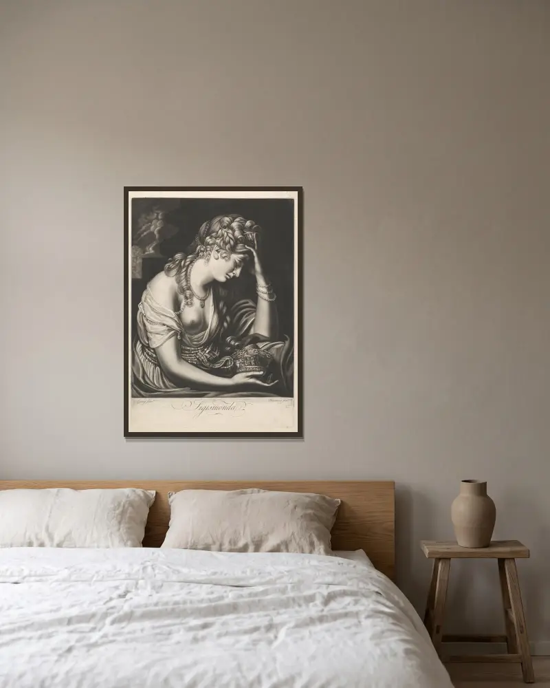 Sigismonda von Richard Cosway gerahmt an einer Wand