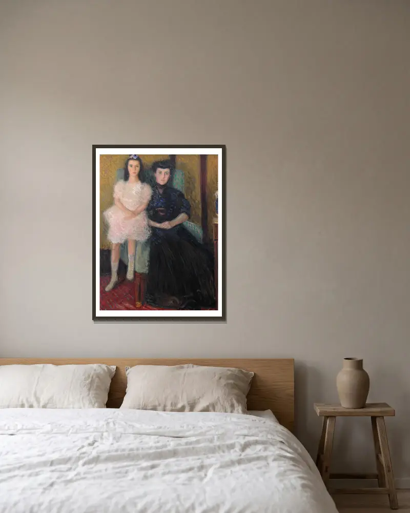Matka i córka, Richard Gerstl w ramie na ścianie