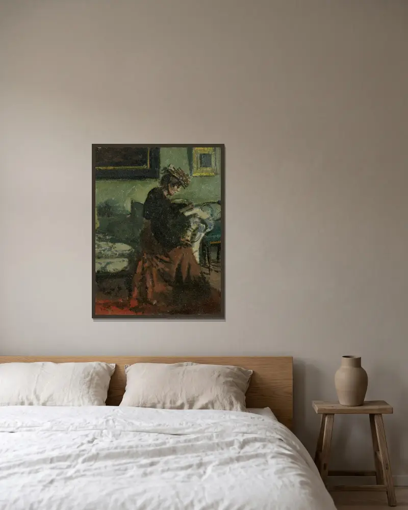 Ostermontag – Hélène Daurmont von Walter Richard Sickert gerahmt an einer Wand