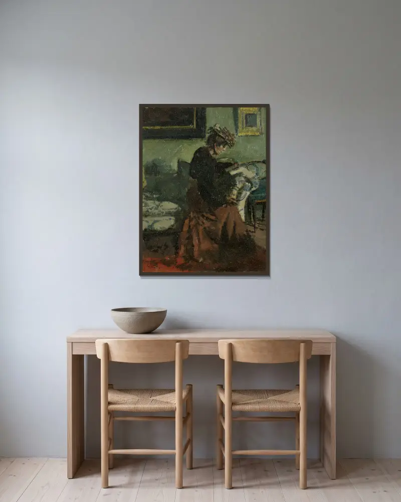 Ostermontag – Hélène Daurmont von Walter Richard Sickert gerahmt an einer Wand