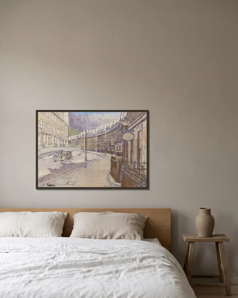 Vingårdarna, Bath av Walter Richard Sickert inramad på en vägg