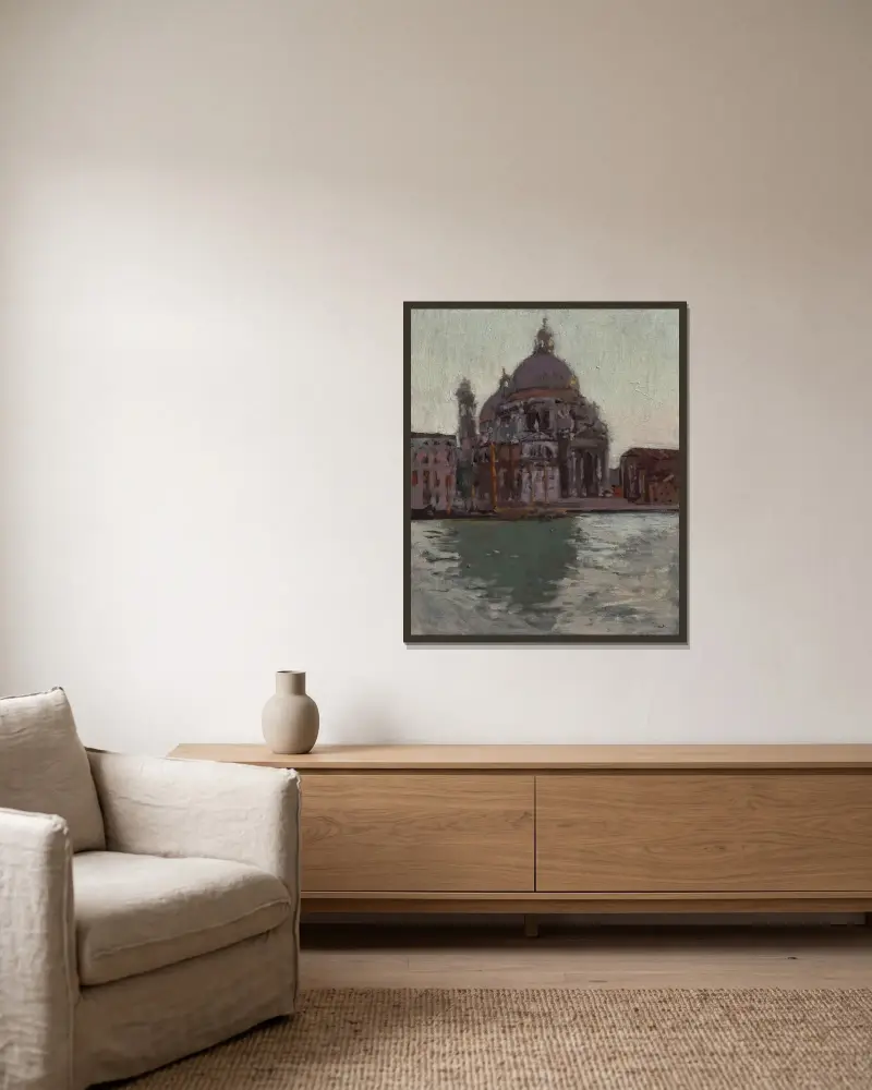 Venedig, La Salute av Walter Richard Sickert inramad på en vägg