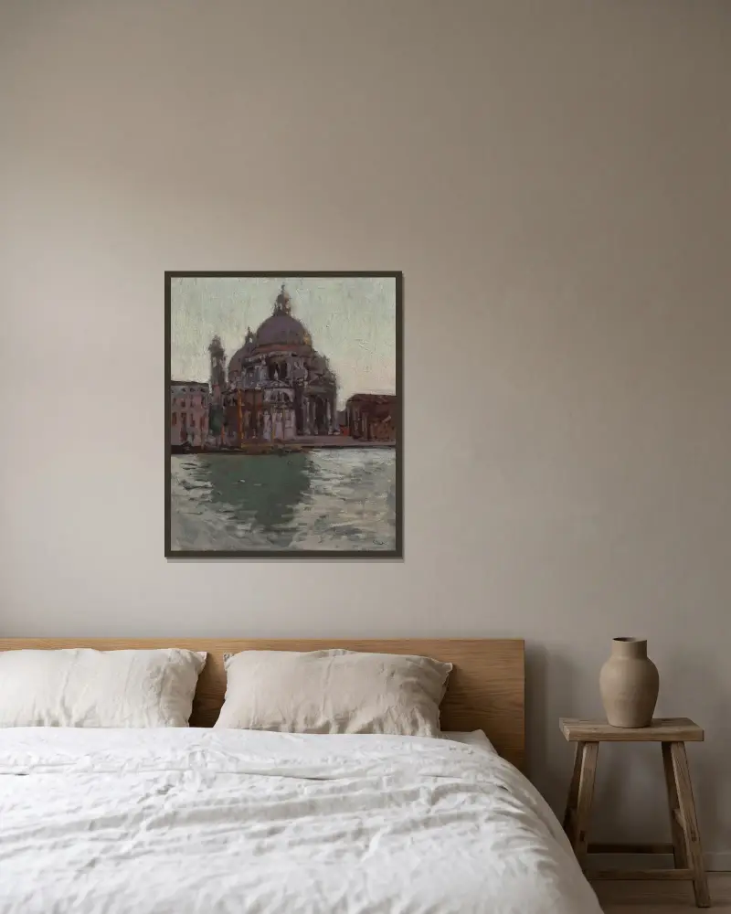 Venedig, La Salute av Walter Richard Sickert inramad på en vägg