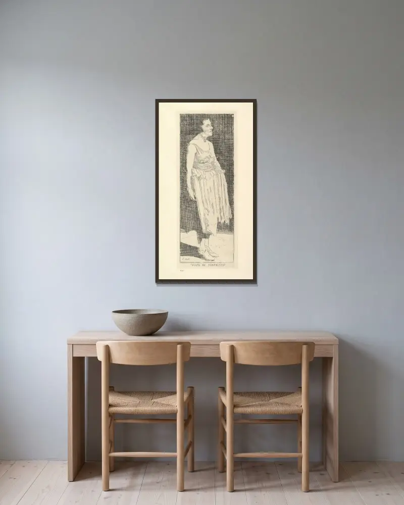 You’d Be Surprised av Walter Richard Sickert inramad på en vägg