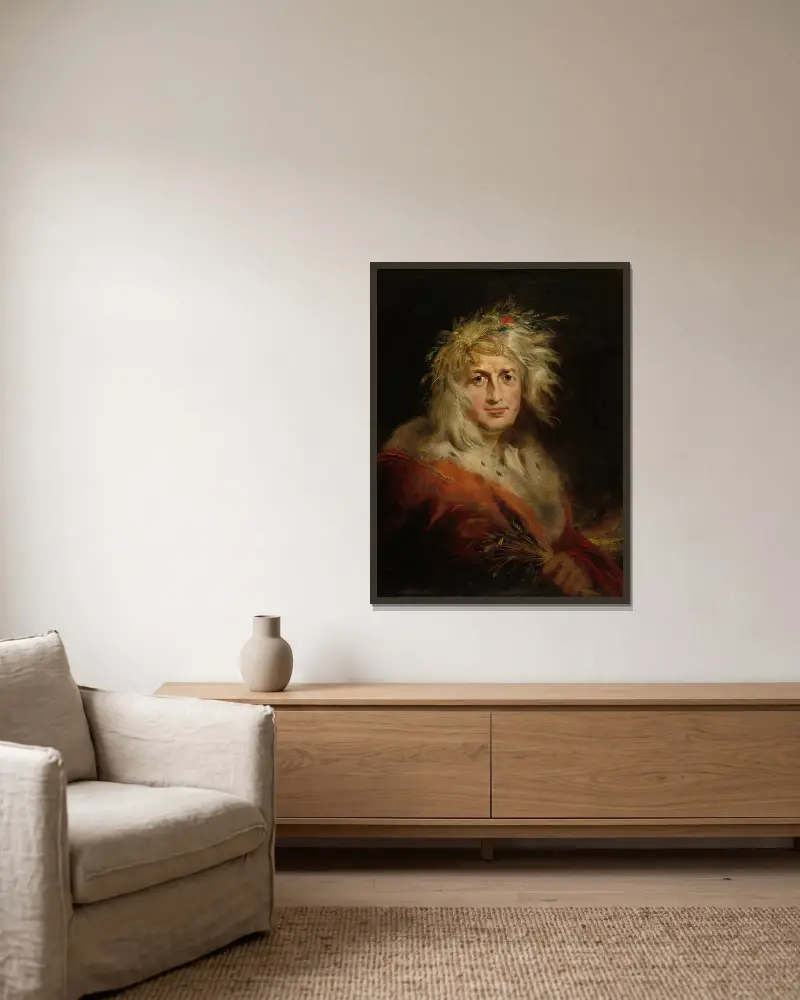David Garrick jako král Lear, Richard Westall v rámu na stěně