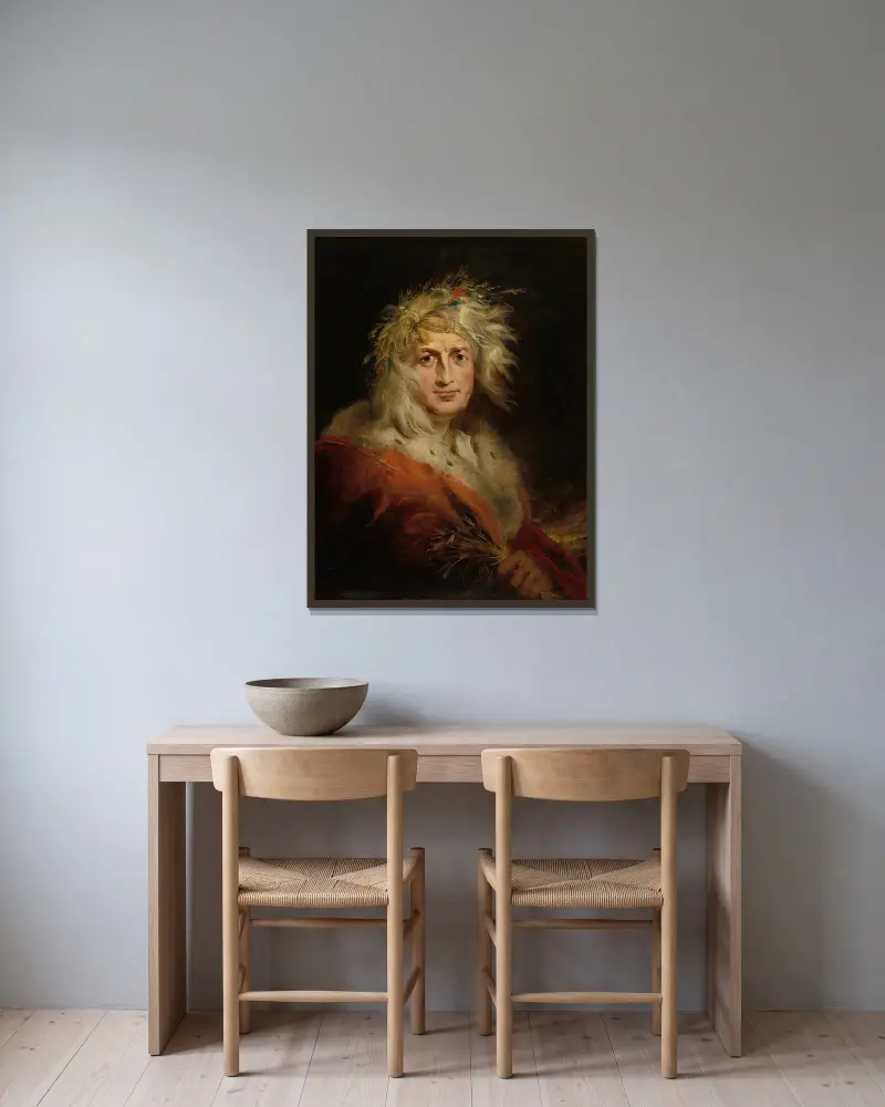 David Garrick jako král Lear, Richard Westall v rámu na stěně