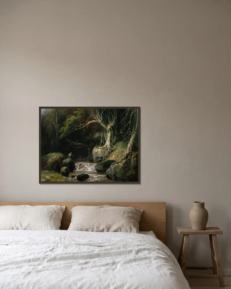 Landschaftseinsamkeit von Richard Westall gerahmt an einer Wand