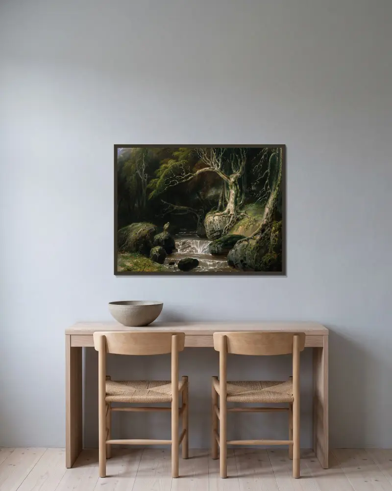 Landschaftseinsamkeit von Richard Westall gerahmt an einer Wand