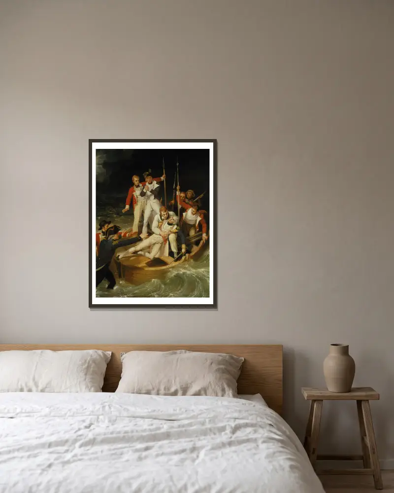 Nelson verwundet bei Teneriffa, 24. Juli 1797 von Richard Westall gerahmt an einer Wand