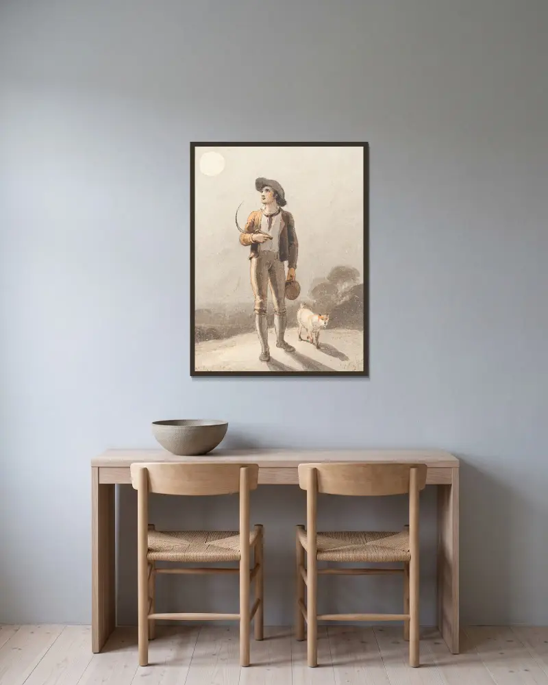 Żniwiarz (Księżyc żniw), Richard Westall w ramie na ścianie