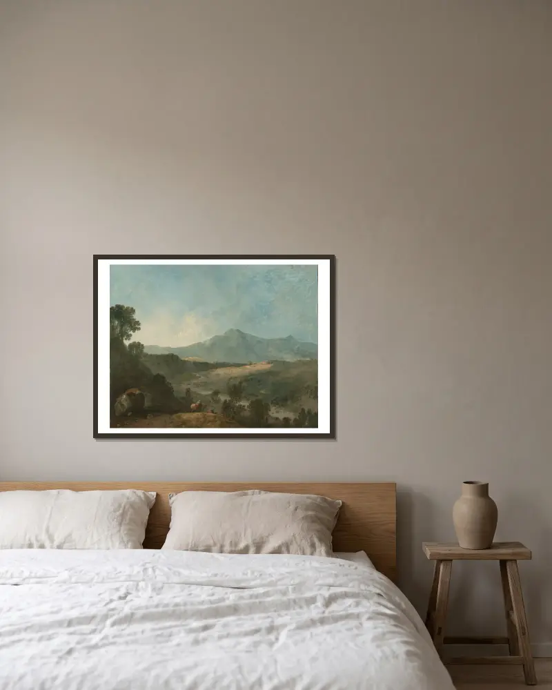 Cader Idris, with the Mawddach River av Richard Wilson inramad på en vägg