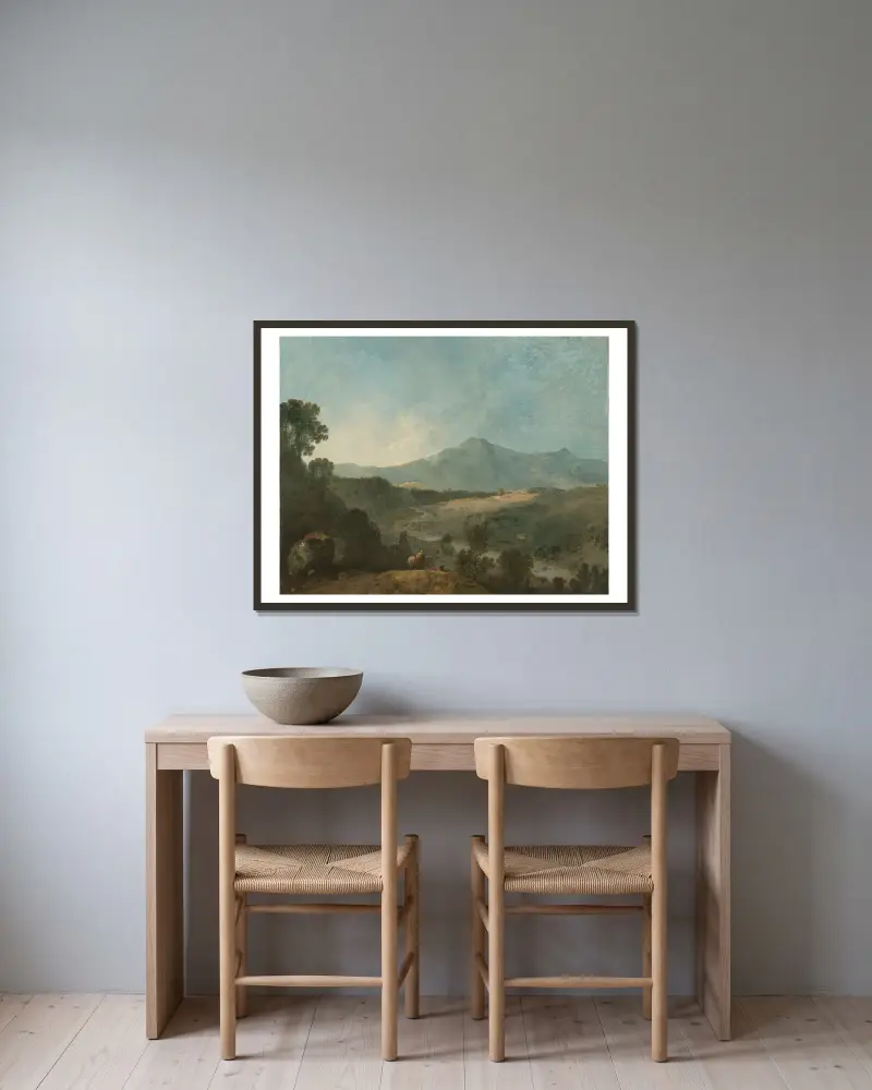 Cader Idris, with the Mawddach River av Richard Wilson inramad på en vägg