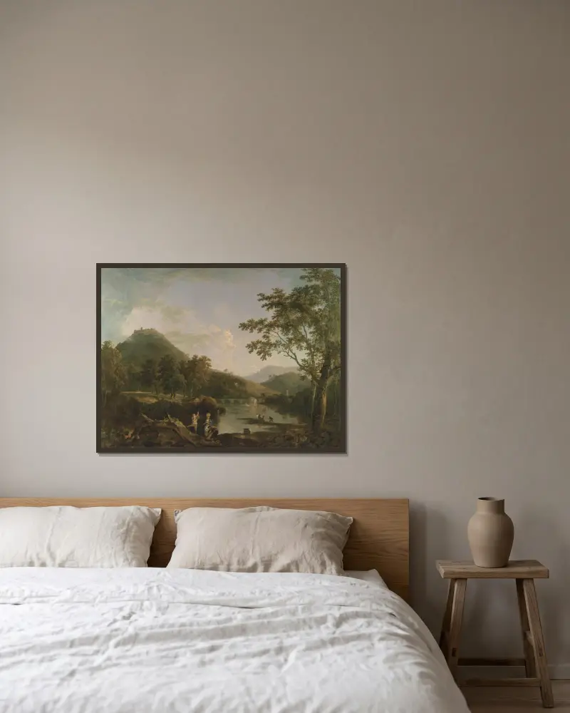 Dinas Bran von Llangollen von Richard Wilson gerahmt an einer Wand